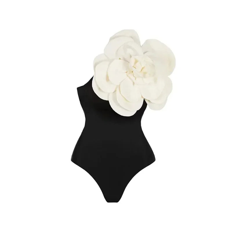 2026 Neu Sexy Weiß 3D Blume Einfarbig Zweiteilig Push Up Bikini Set Luxus Badebekleidung Damen Badeanzug Strandmode Sommer Badeanzug
