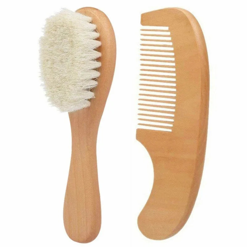 1/2/4pcs Baby Hair Brush And Comb Set for Newborn Wood Comb For Hair Massage Bath Shower Mini Baby Brush Kids Pocket HairBrush - Sun Studio