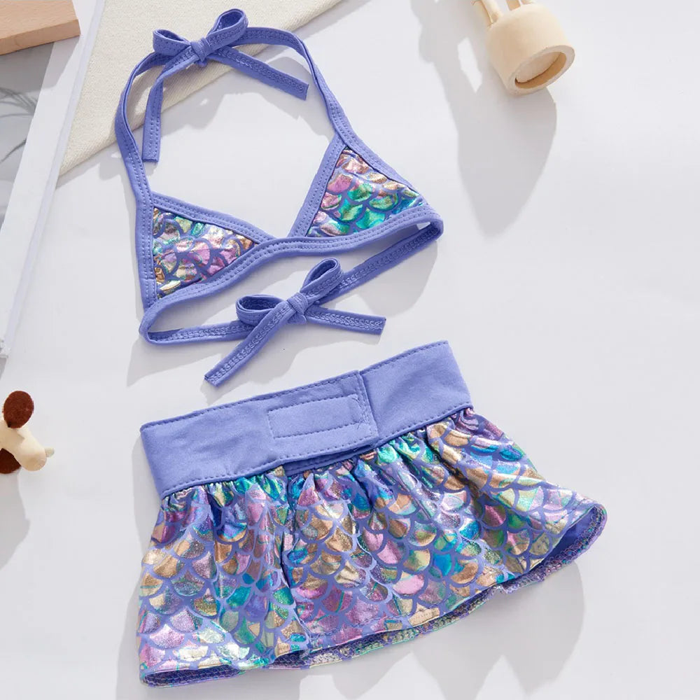 Dog Bikini Swimsuit Summer Puppy Bathing Dress Beach Clothes Cat Costume for Puppy Dog Cat Mermaid Pet Bikini for Chihuahua Pug - Sun Studio