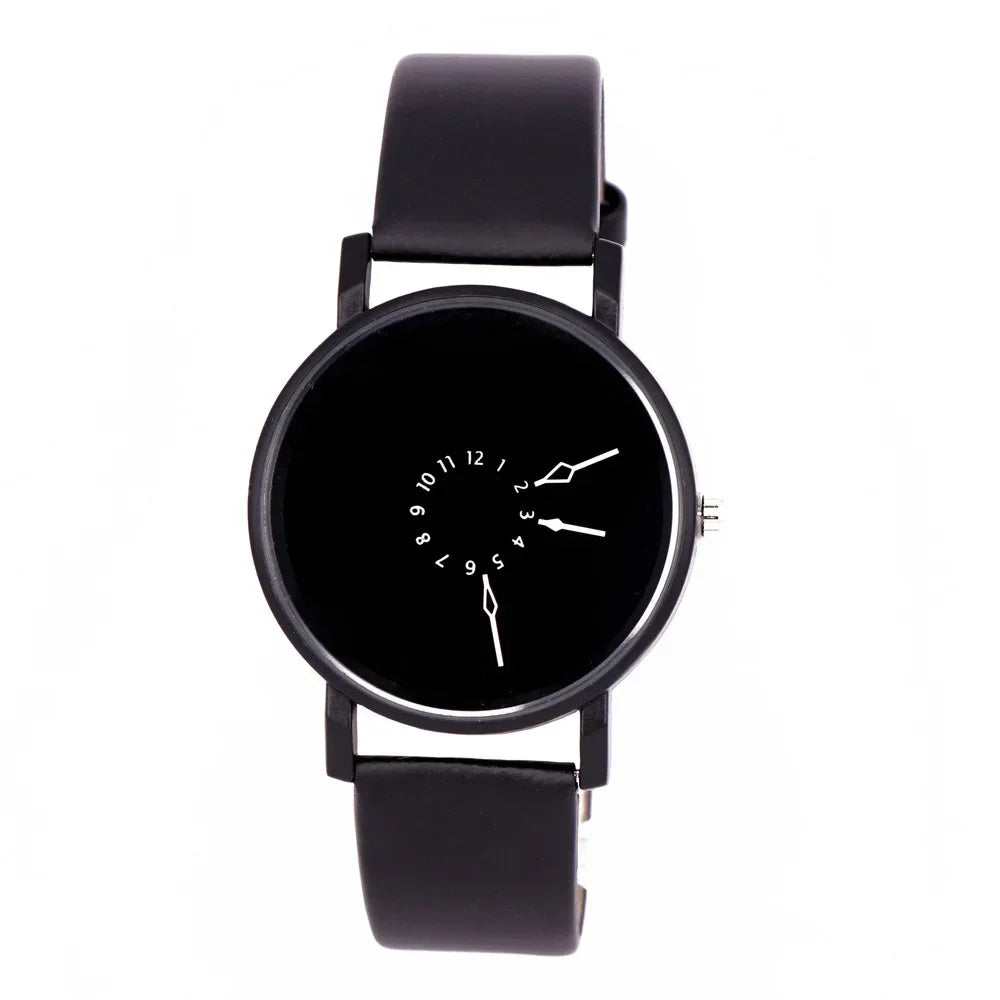 Couple Casual Quartz Watches Leather Band Strap Watch Analog Wrist Watch for Women Men Creative Digital Dial Clock Reloj Mujer - Sun Studio