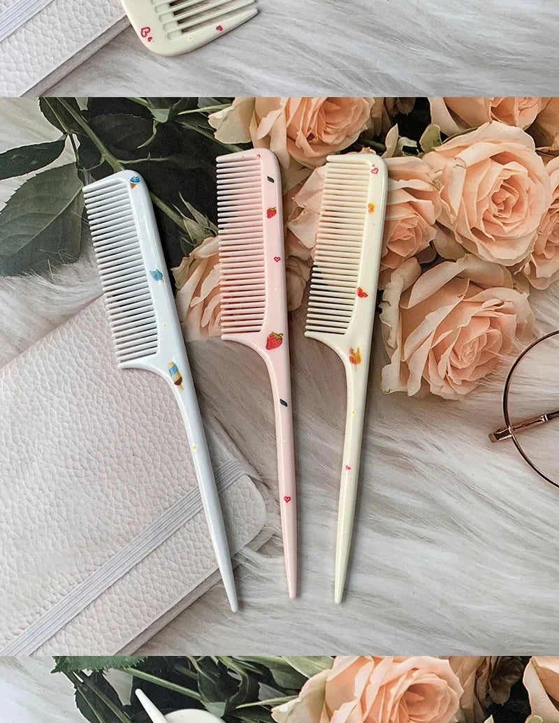 2pcs Cute Kids Hair Comb Set Anti-static Strawberry Comb for Girls Portable Hairdressing Comb - Sun Studio
