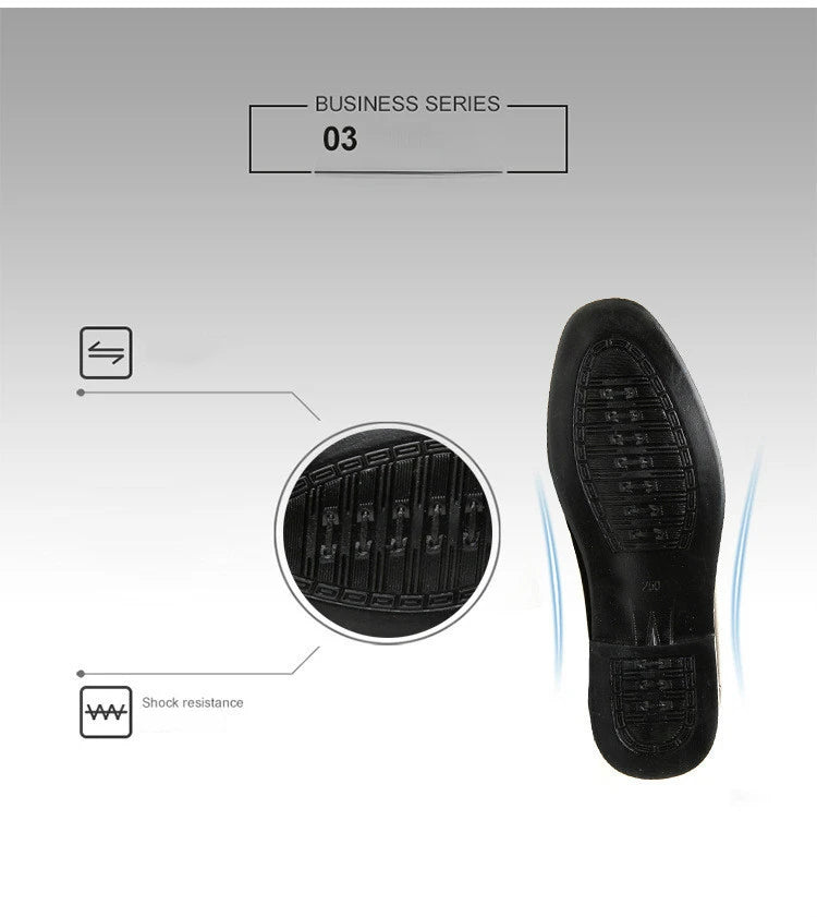 2024 New Leather Shoes for Men High Quality Business Men Dress Shoes comfortable Flats Oxford Breathable Men Party Wedding Shoes - Sun Studio
