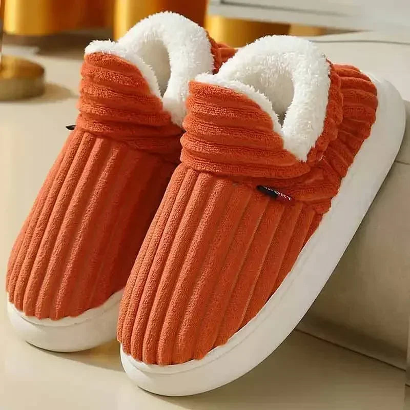 Warme Flausche Hausschuhe Frauen Männer Winter Neue Mode Komfort Plüsch Hausschuhe Zuhause Innen Außen Weiche Dicke Sohle Baumwollschuhe