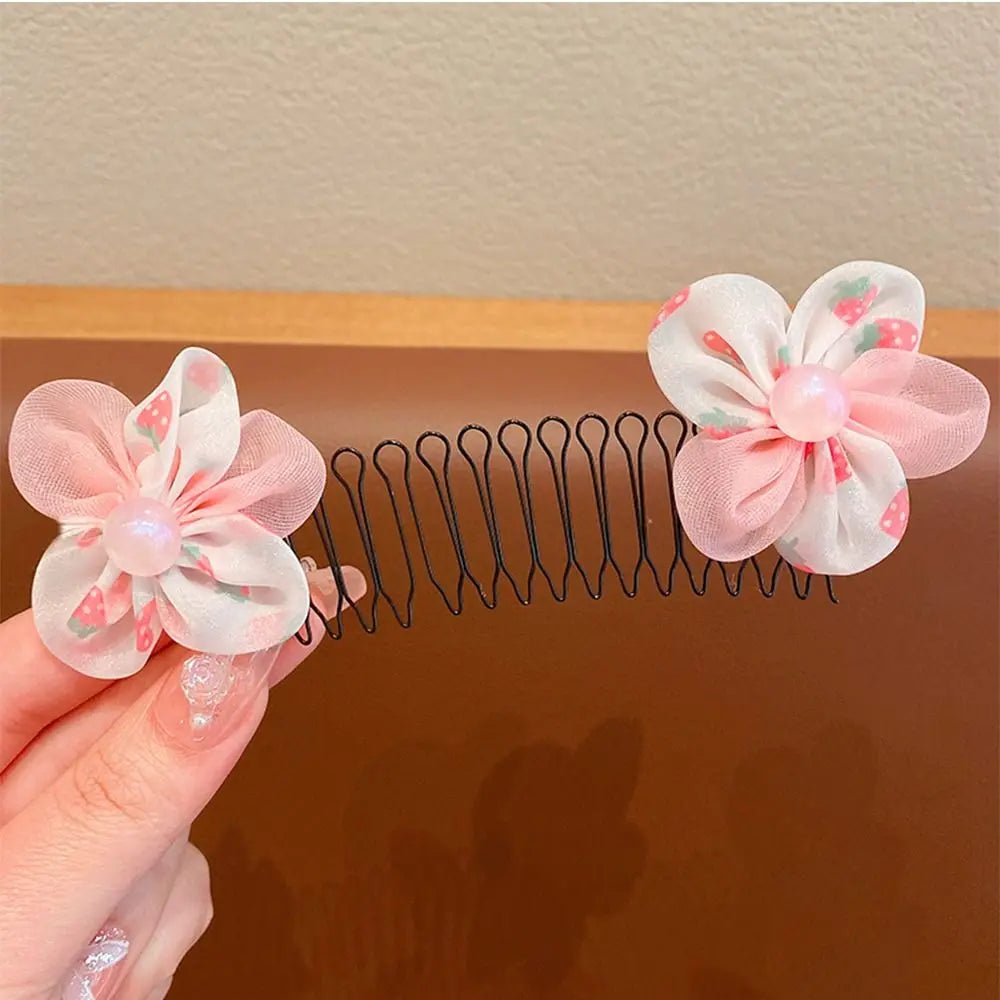Kids Spring Hair Comb Cartoon Invisible Comb Teeth Extra Hair Holder Sweet U Shape Hair Styling Comb Fixed Combs Girls Hair Wear - Sun Studio