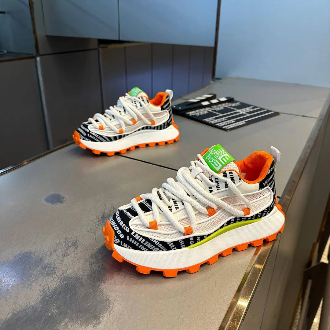 Spring and Autumn New Men's Shoes Thick soled Height Increasing Casual Shoes Comfortable and Breathable Running Sports Shoes - Sun Studio