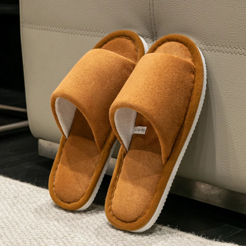 New Men'S Indoor Open Toe  Slippers high quality soft comfortable Home Shoes Indoor Anti-Skid Slippers bedroom No noise - Sun Studio