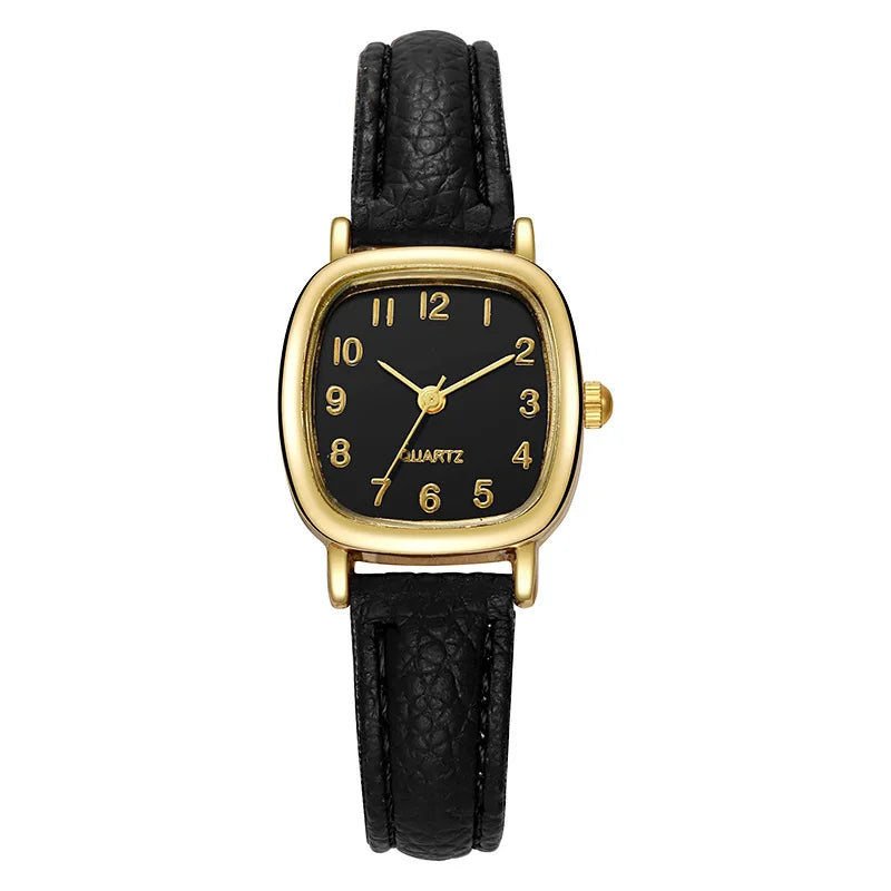 Square Belt Literary Retro Women's Watch Korean Fashion Quartz Watches Versatile Daily Wristwatches Simple Luxury Reloj 시계 - Sun Studio