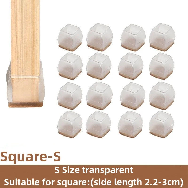 16Pcs Silicone Furniture Non-Slip Legs Pads Chair Leveling Feet Mat Hardwood Floors From Scratches Protectors Mat Home Decor - Sun Studio
