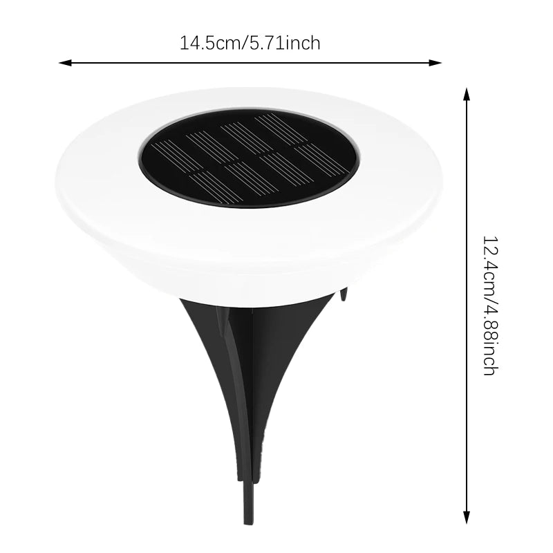 1/4Pack Solar Ground Lights,14LED Waterproof Outdoor Landscape Light, LED Lawn Lamp, for Garden Pathway Yard Deck Camping Decor - Sun Studio