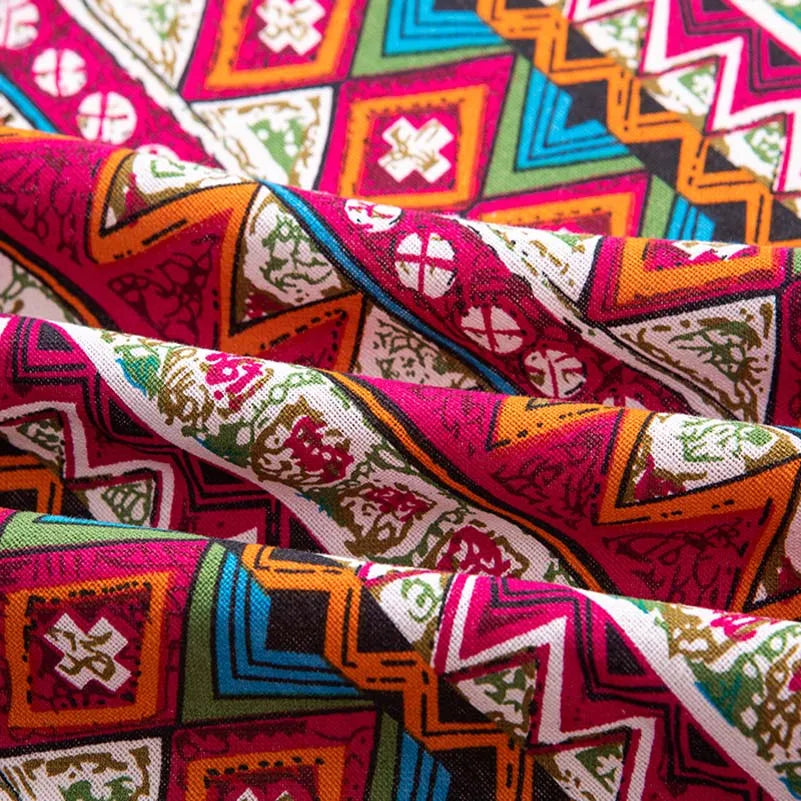 Bohemian Stoff Ethnisch Vintage Retro Boho Bedruckte Baumwolle Leinen Wohnkultur Polstertextil