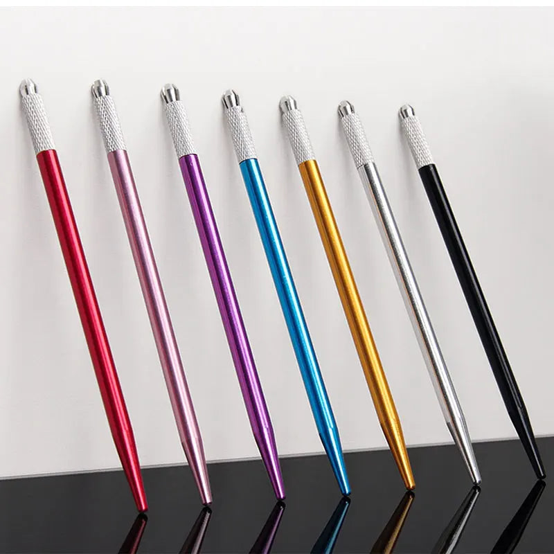 Microblading Pen Permanent Makeup Holder Fog Eyebrow Manual Micropigmentation Colors Machine Eyeliner Round Needles Tattoo - Sun Studio