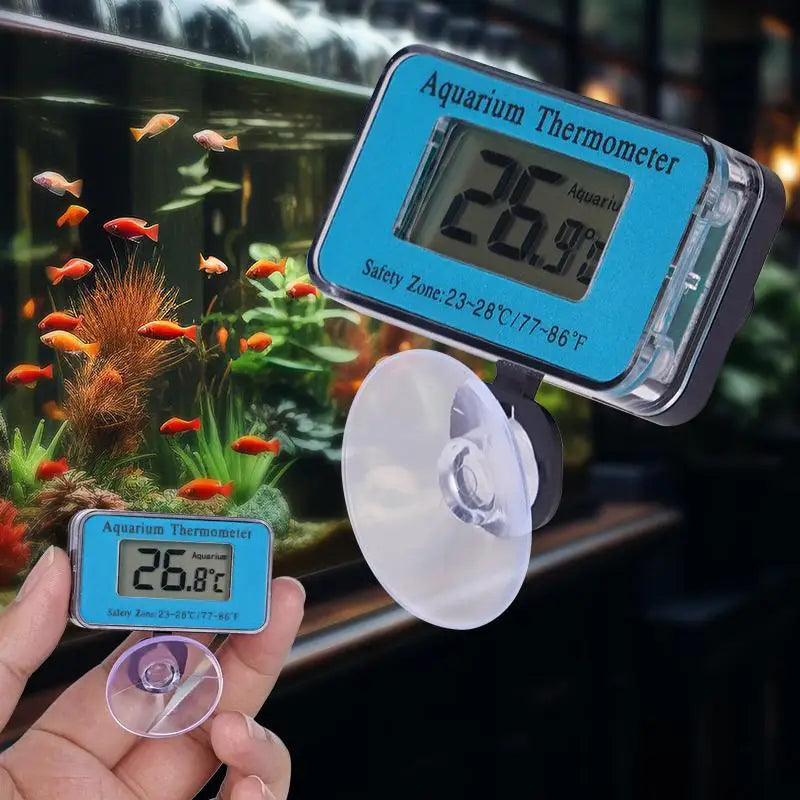 8 Styles Cordless Aquarium Thermometer Lcd Digital External Thermometer Glass Thermometer Fish Tank Mini Suction Cup Thermometer - Sun Studio