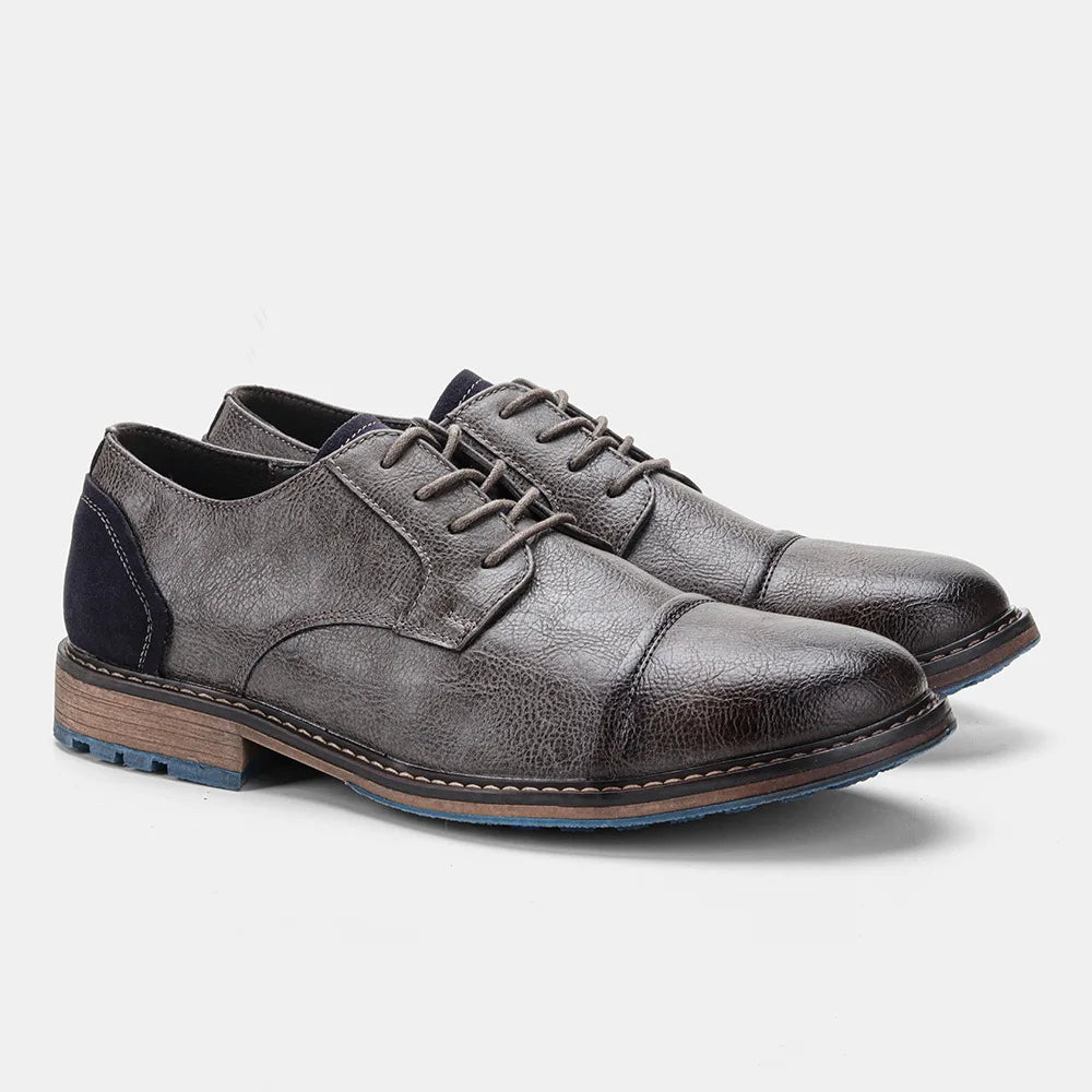 Business Herren Lederschuhe Europäisch Amerikanisch Lässige Herren Lederschuhe Retro Trend Herren Schuhe Große Größe Lederschuhe für Männer