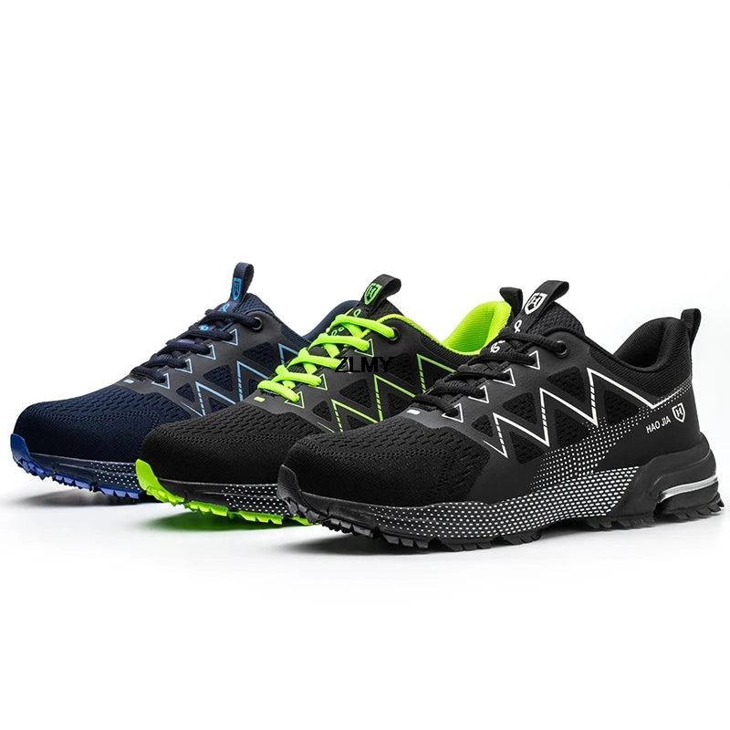 Fashion Safety Shoes Men Steel Toe Sneakers Puncture Proof Breathable Work Safety Boots Man Comfy Work Shoes Male Security Boots - Sun Studio