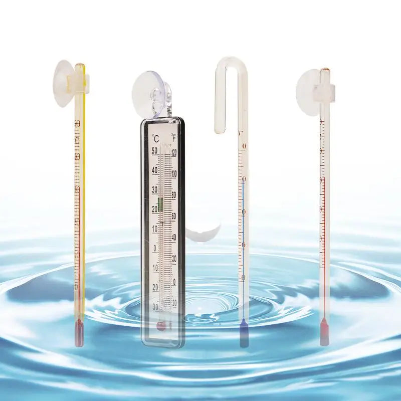8 Styles Cordless Aquarium Thermometer Lcd Digital External Thermometer Glass Thermometer Fish Tank Mini Suction Cup Thermometer - Sun Studio