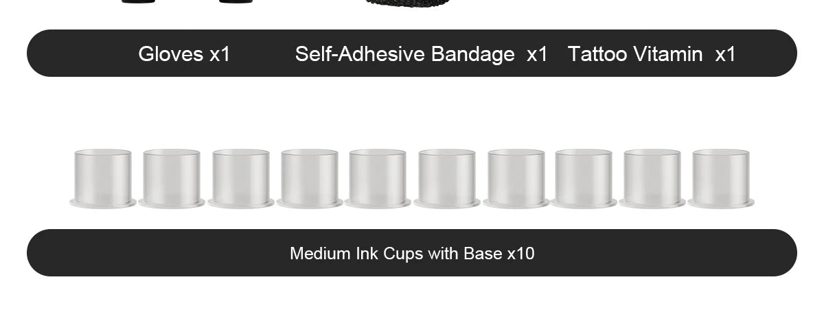 1set, DM Wireless Tattoo Kit ,Complete Mini Rocket Machine Battery Cartridge Needles Power Supply Inks Rotary Tattoo Pen Set - Sun Studio
