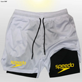 Fitness 2-in-1 training shorts, suitable for men, beach running quick-dry shorts, outdoor sports shorts, fitness basketball shor - Sun Studio