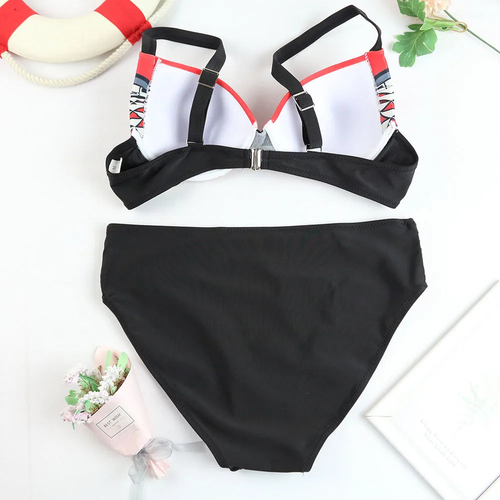 Sexy Push Up Micro Bikini 2026 Women Swimsuit Female Swimwear Retro Print Bikinis Set Brazilian Beach Wear Bathing Suit Biquini - Sun Studio