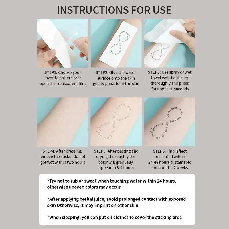 1Set of 20Pcs Waterproof Temporary Tattoo Stickers, Long-lasting Waterproof for One to Two Weeks, Suitable For Arm, Chest, Leg - Sun Studio