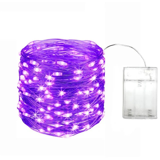 1-20M Led String Lights Copper Wire Starry Fairy Lights Battery Operated Lights for Bedroom Christmas Parties Wedding Decoration - Sun Studio