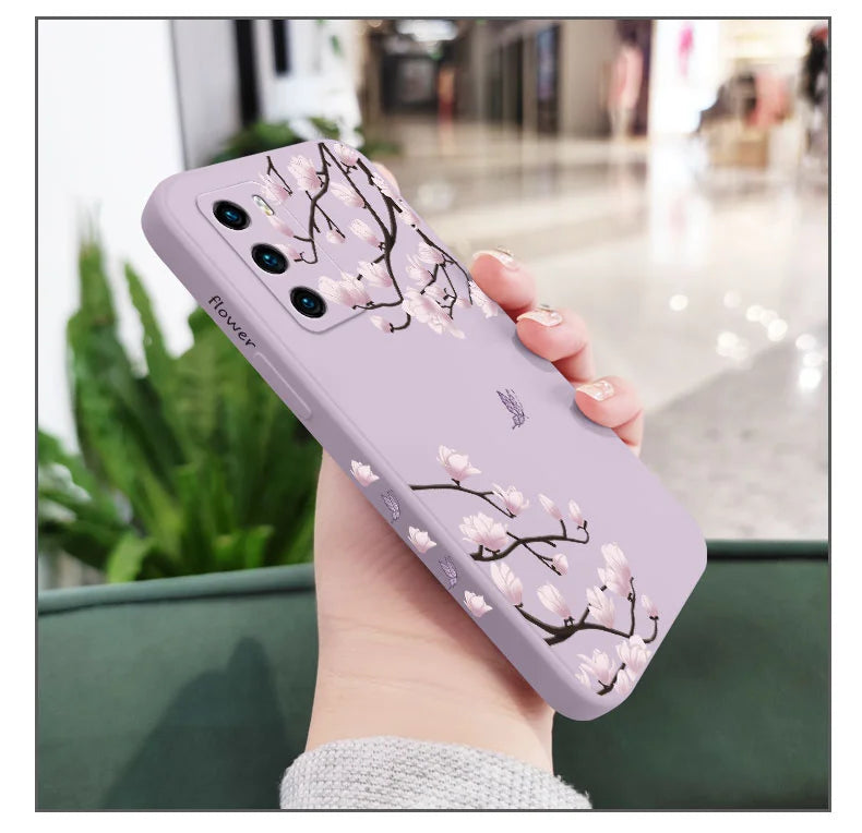 Tree Branch Phone Case For Huawei P40 P50 P30 P20 Pro Lite Nova 5t Y7A Mate 40 30 20 Pro Lite Liquid Silicone Cover - Sun Studio