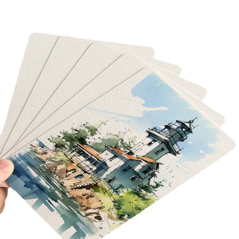 Square/Round Watercolor Paper 300g 25 sheets Professional Water Color Paper Postcard For Painting School Supplies - Sun Studio