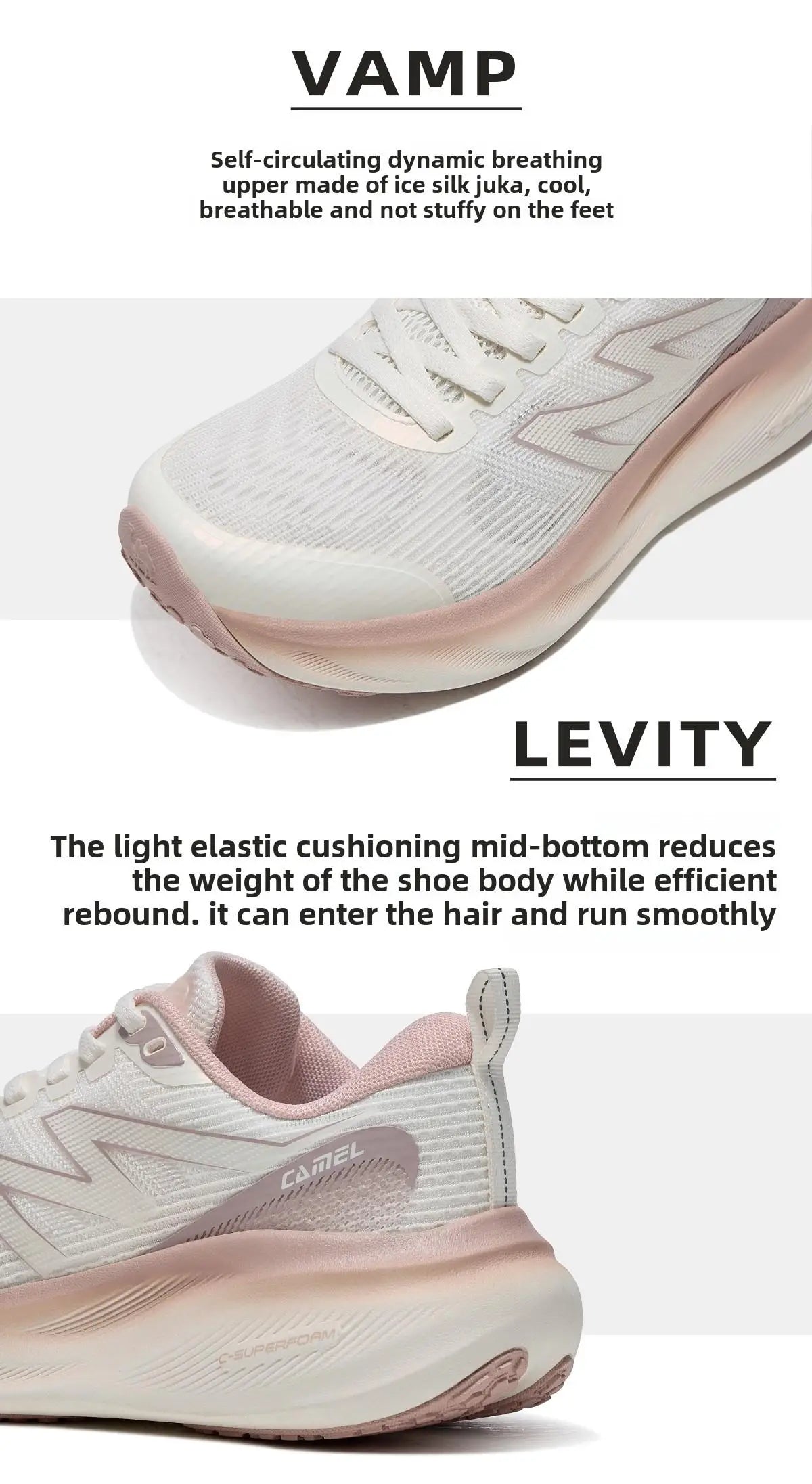 GOLDEN CAMEL CAMEL Sports Shoes Men and Women Sneakers Casual Breathable Shock Absorb Running Jogging Shoes for Men Footwear - Sun Studio
