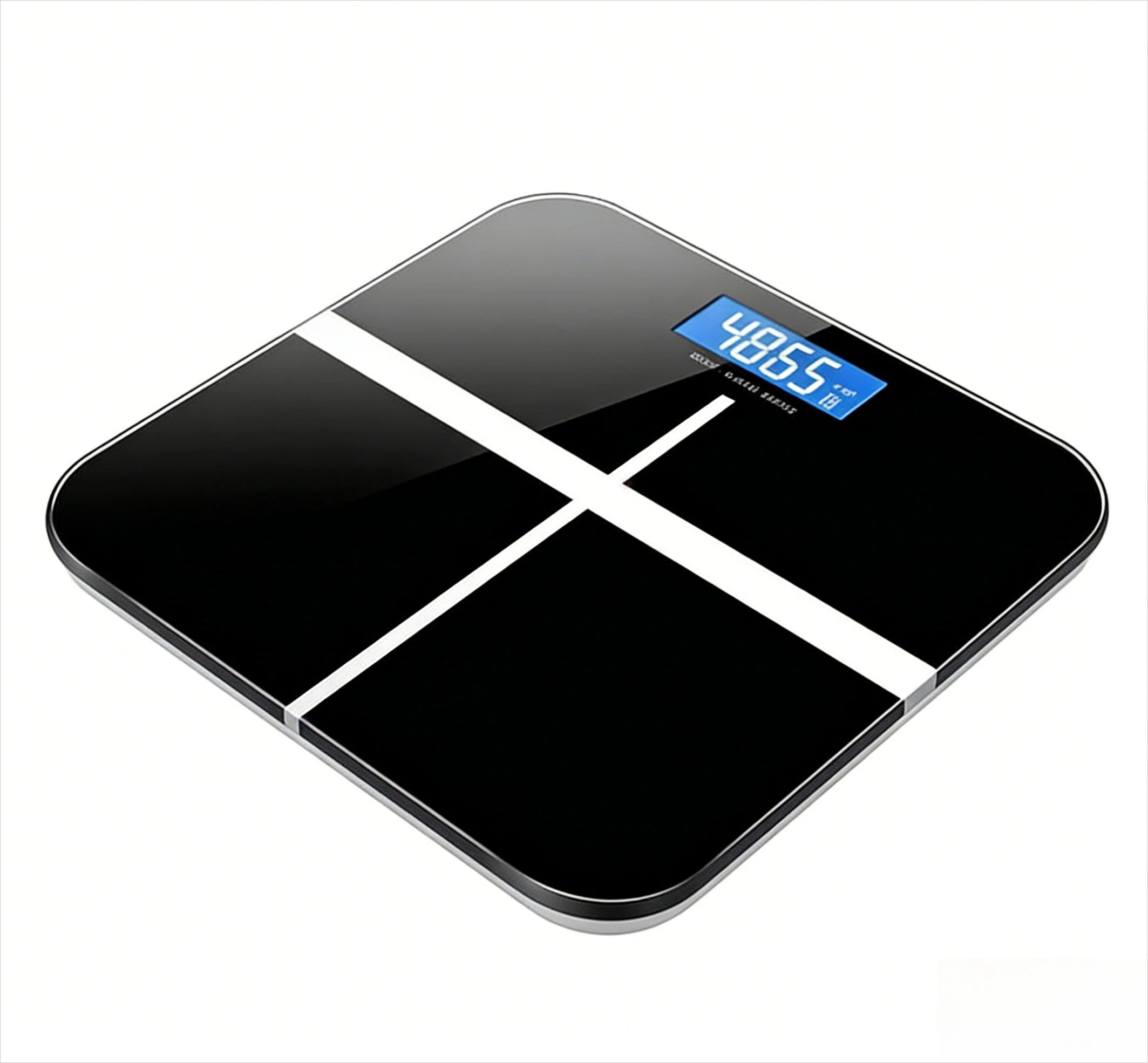 Digital Body Weight Scale – 400 lb/180kg Capacity, LCD Display, Ultra-Wide Platform, with Temp (°F) and USB Charging - Sun Studio