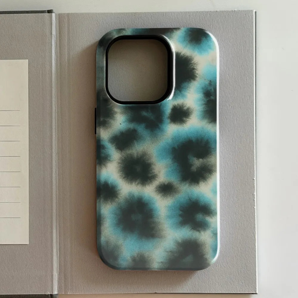 Luxury Clmj Brown White Mottled Phone Case for iPhone 17 16e 16 15 14 13 12 11 X XS XR XSMAX Air Pro Max Plus Double-layer Cover - Sun Studio