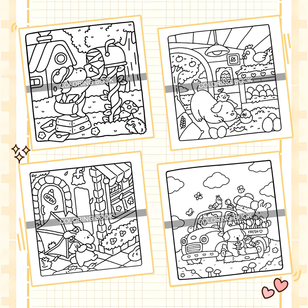 SPRING MOMENTS Coloring Book for Adults Featuring Cartoon Bold-easy Patterns for Relaxation Kids DIY Painting Drawing Books - Sun Studio
