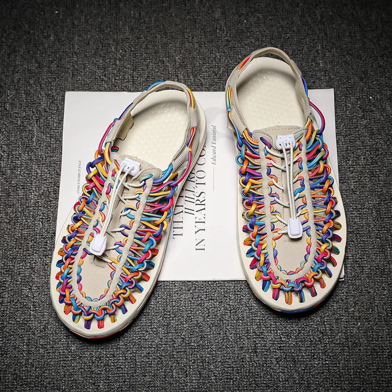 Summer Comfortable Women Sandals New Slippers Fashion Beach Sandals Breathable Flat Casual Sandals Non-slip Couples Sandals - Sun Studio