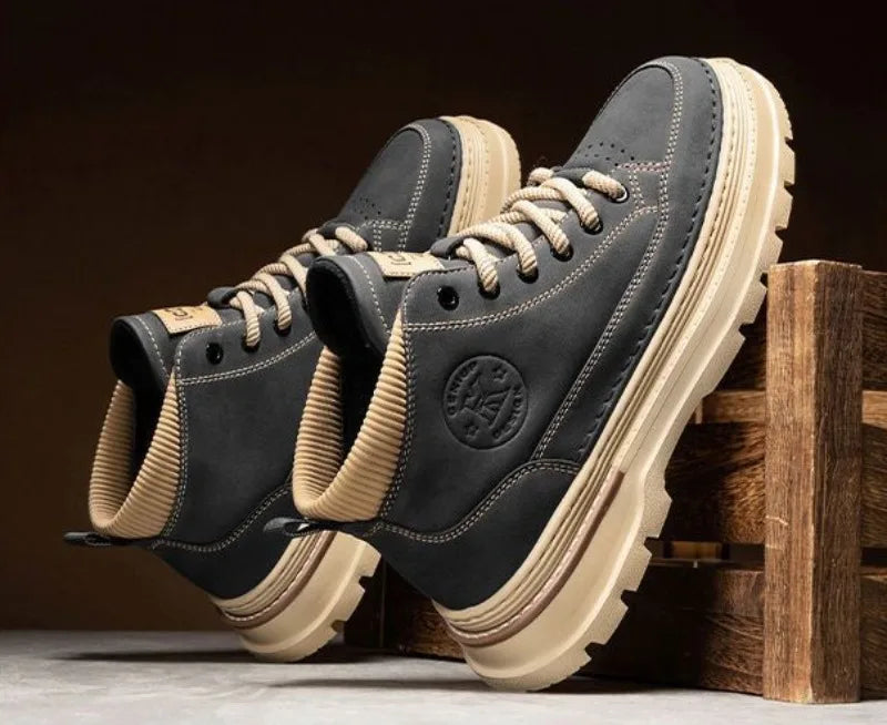 Winter New Man Shoes Classic Men Retro Ankle Boots Fashion Waterproof No-slip High-top Casual Shoe Work&Safty Boots Botas Hombre - Sun Studio