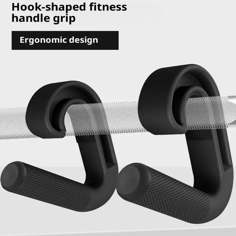 1Pair Gym Use Nylon Grip Bar, Strong Double Hook, Non-slip Design, Durable for both Home and Commercial Use - Sun Studio