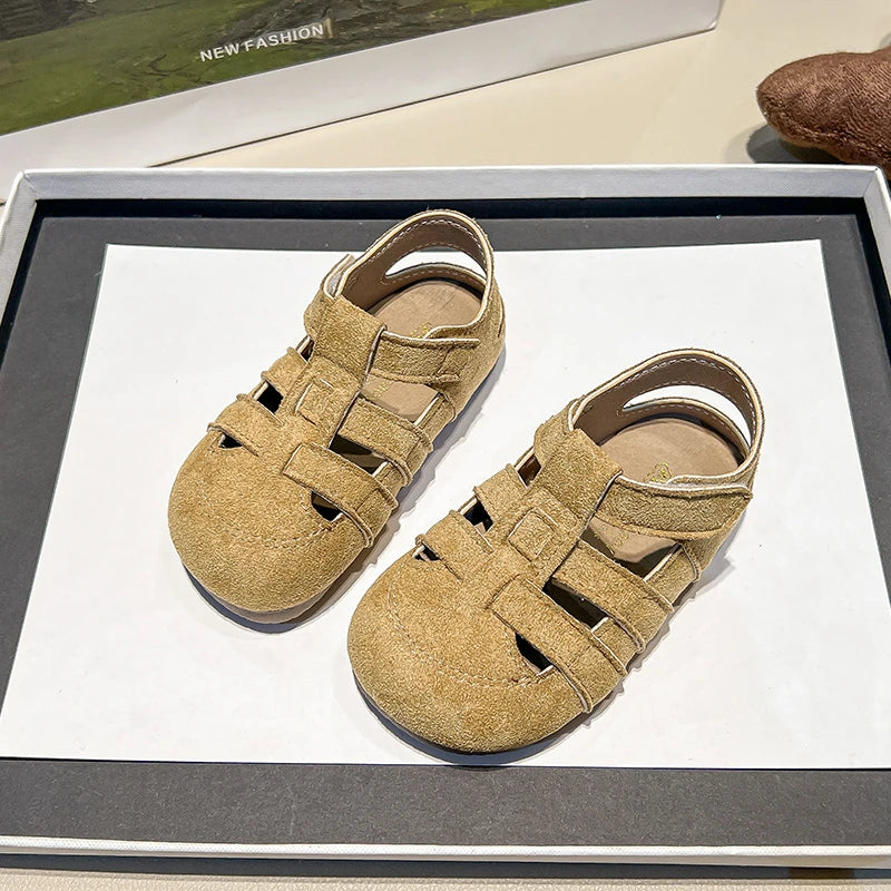 Summer Lightweight Sandals for Girls Rome Style Non-Slip Sole Toddler Baby Beach Sandals Kids Outdoor School Casual Daily Wear - Sun Studio