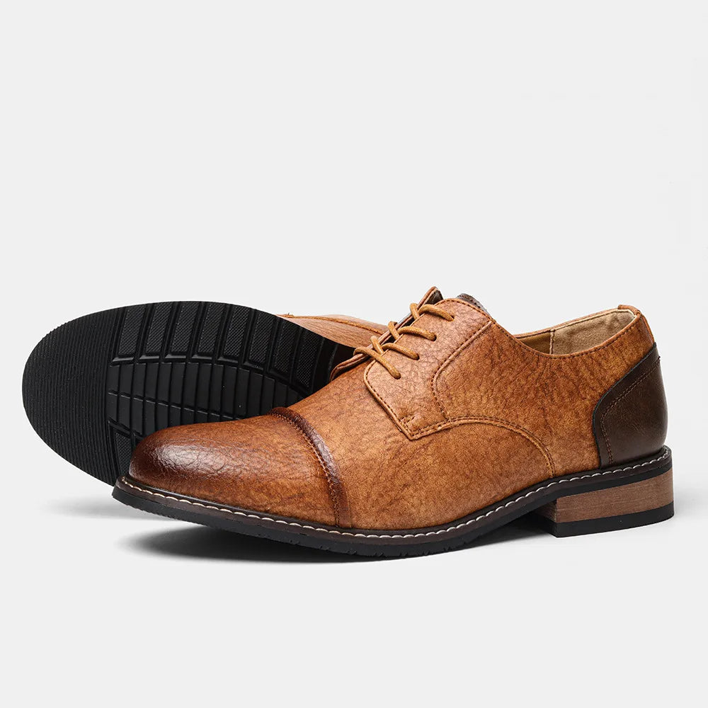 Business Herren Lederschuhe Europäisch Amerikanisch Lässige Herren Lederschuhe Retro Trend Herren Schuhe Große Größe Lederschuhe für Männer