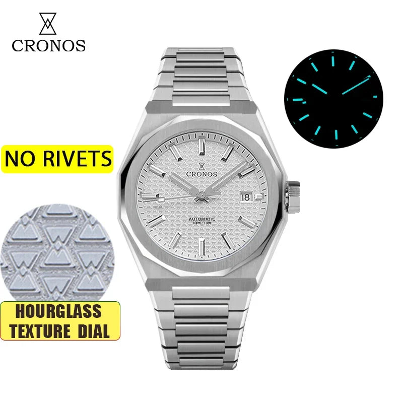 2025 Cronos L6028 New Dial Limited 39mm PT5000 See-through Caseback Men Automatic Wristwatches 10ATM Lumious V3 Watches for Men - Sun Studio