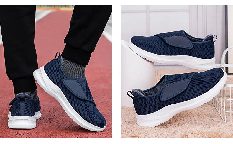 Winter Women Orthopedics Wide Feet Swollen Walking Casual Shoes Thumb Eversion Adjusting Soft Comfortable Diabetic Man Shoes - Sun Studio