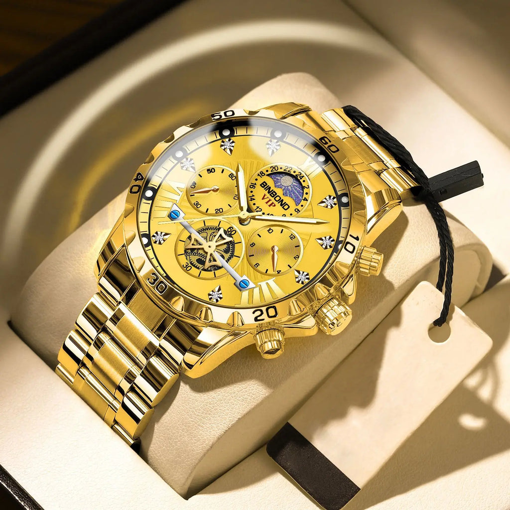UTHAI W177 Cool and fashionable Men watch,business night light waterproof quartz watches, high-end clock gifts，watches for man - Sun Studio