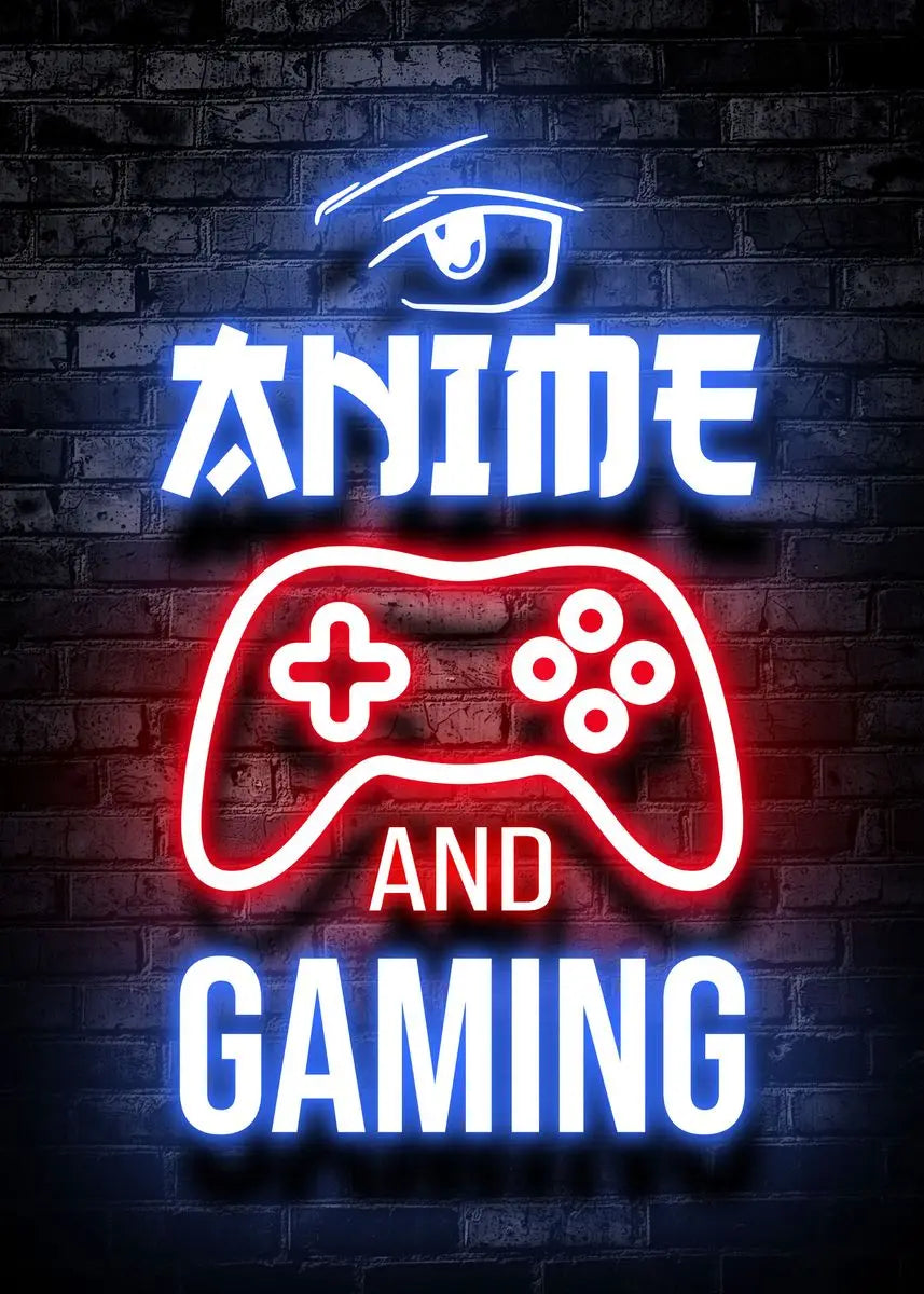 Gaming Gamer Quotes Neon Poster Vintage Gamepad Symbol Quote Canvas Painting Wall Art for Game Room Home Club Decor Mural - Sun Studio