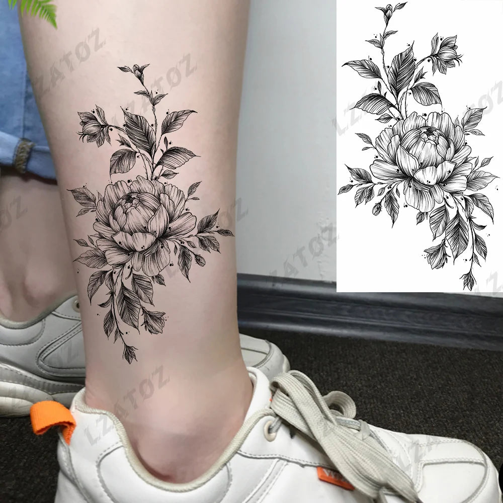 Einzigartige dreieckige Ozeanwelle Temporäre Tattoos für Männer Frauen realistische Tiger Löwe Fake Tattoo Aufkleber Spruch Transfer Kunst Tattoos