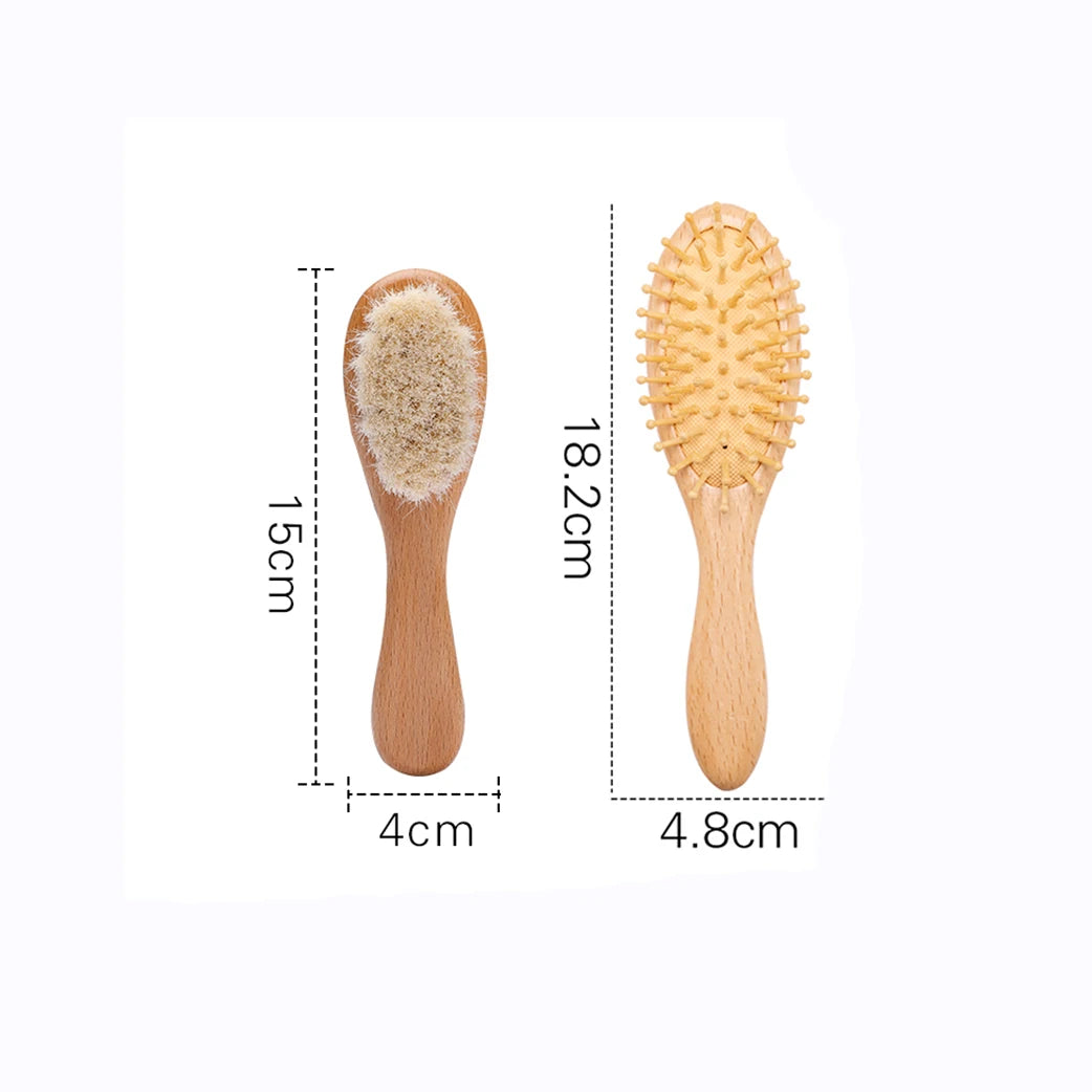 3pc Baby Hair Comb Mother-kids Hair Care Brush Baby Shower Tools Combs for hair Newborn Baby 0 12 Month Baby brush Care Utensils - Sun Studio