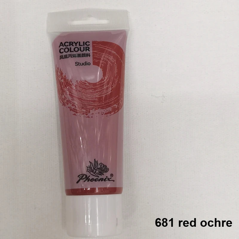 75ml Acrylfarbe Ungiftig Nicht verblassend, reiche Pigmente für Maler, Erwachsene für Leinwand Holz Ton Stoff Keramik Bastelbedarf