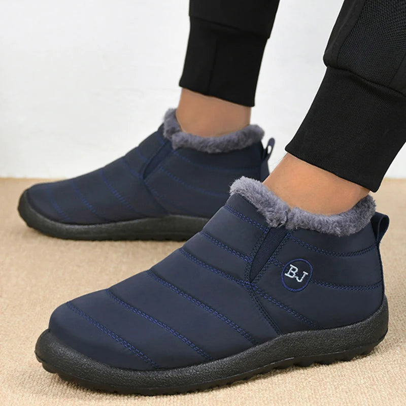 Warm Men's Boots Snow Plus Size Winter Boots For Men Fur Shoes For Men Unisex Ankle Boots Waterproof Work Shoes Footwear - Sun Studio