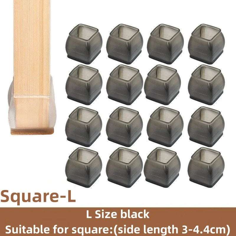 16Pcs Silicone Furniture Non-Slip Legs Pads Chair Leveling Feet Mat Hardwood Floors From Scratches Protectors Mat Home Decor - Sun Studio