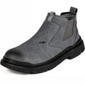 Wasserdichte Herren Schweißer Schuhe Stahlkappen Arbeitsschuhe Männer Anti-Spritzer Anti-Quetsch Sicherheitschuhe Herren Slip-On Chelsea Arbeitssicherheit Stiefel