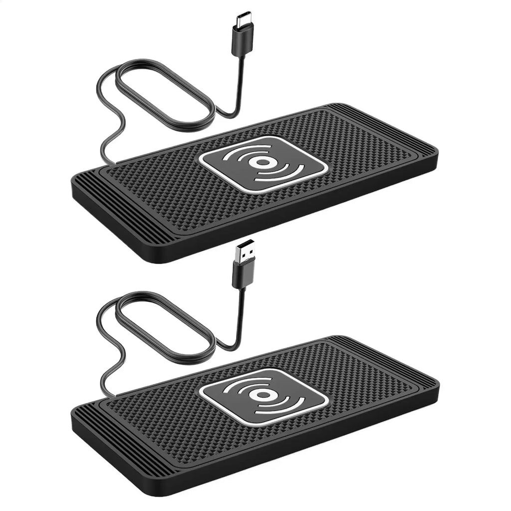Wireless Phone Charger Wireless Car Charger Pad For Car 39 Inch Cable Automatic Sensing Non-Slip Charging Mat For Phone Vehicle - Sun Studio