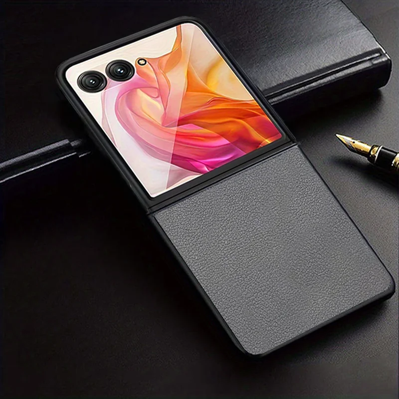Luxury Business Style Retro Litchi Pattern Case for Motorola Razr 40 50 + 2024 Ultra 2025 Razr60 Thin Hard PC Shockproof Cover - Sun Studio