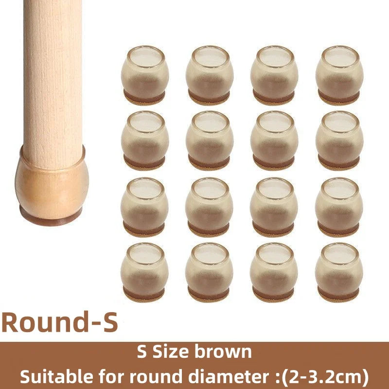 16Pcs Silicone Furniture Non-Slip Legs Pads Chair Leveling Feet Mat Hardwood Floors From Scratches Protectors Mat Home Decor - Sun Studio