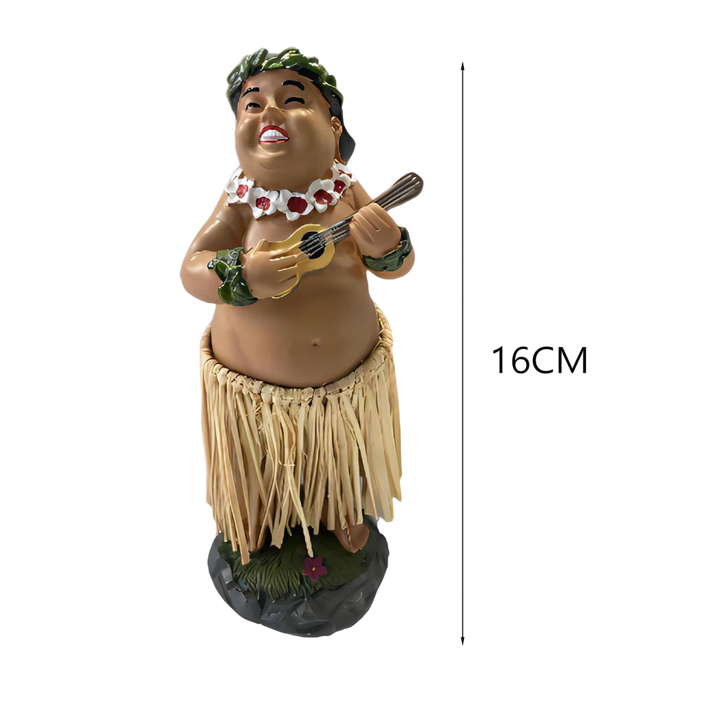 Hawaiian Hula Girl Dashboard Doll with Ukulele for Car Dashboard Collection Figurines Gifts Home Decor Mini Size Doll Dashboard - Sun Studio