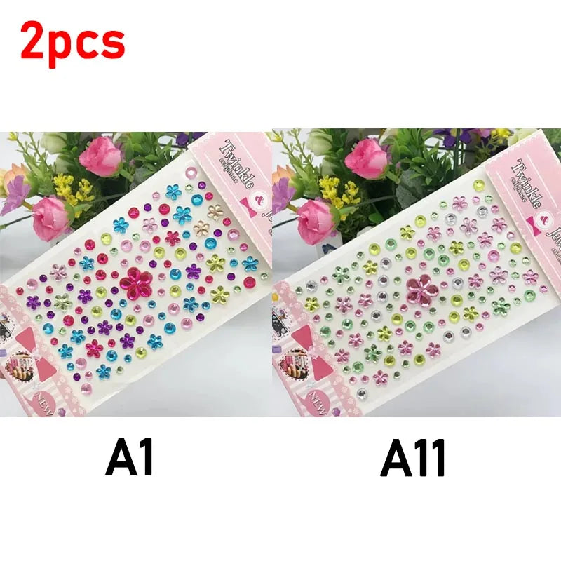 Glitzer Gesicht Aufkleber für Kinder Strasssteine für Augen Gesicht Diamanten Helle Aufkleber Festival Makeup Juwelen Aufkleber ZS006